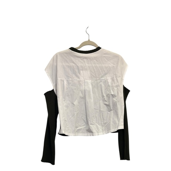 Zara Dark Green Ribbed Crop Top - Picture 2 of 4